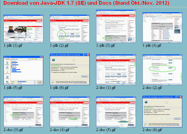 12 Bilder Anleitung zum Download der Java-JDK u. -Doc