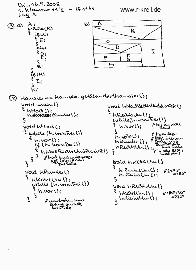 handschriftl. L�sung, Seite 1