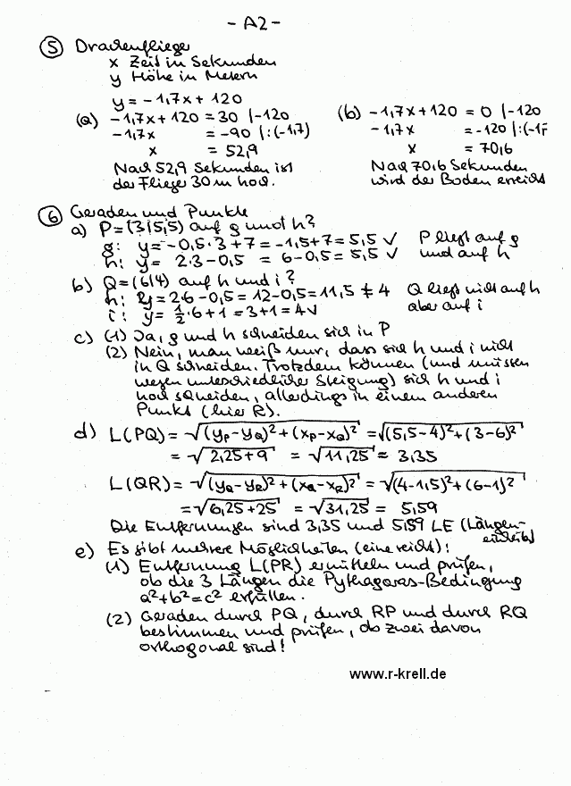 L�sung  Seite 2 (handschriftl.)