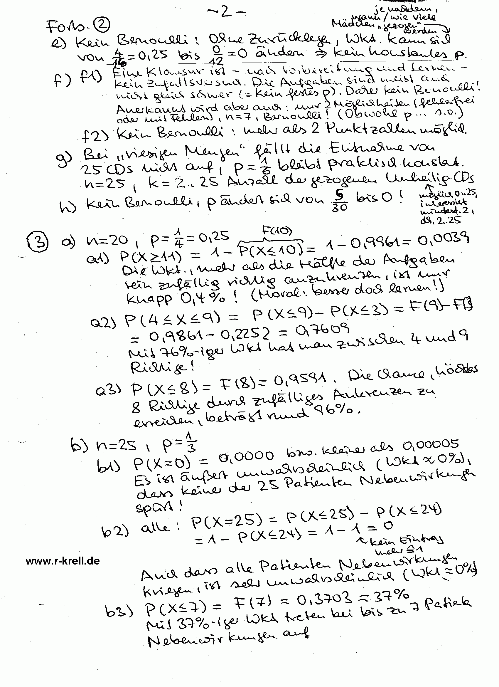 L�sung  Seite 2 (handschriftl.)