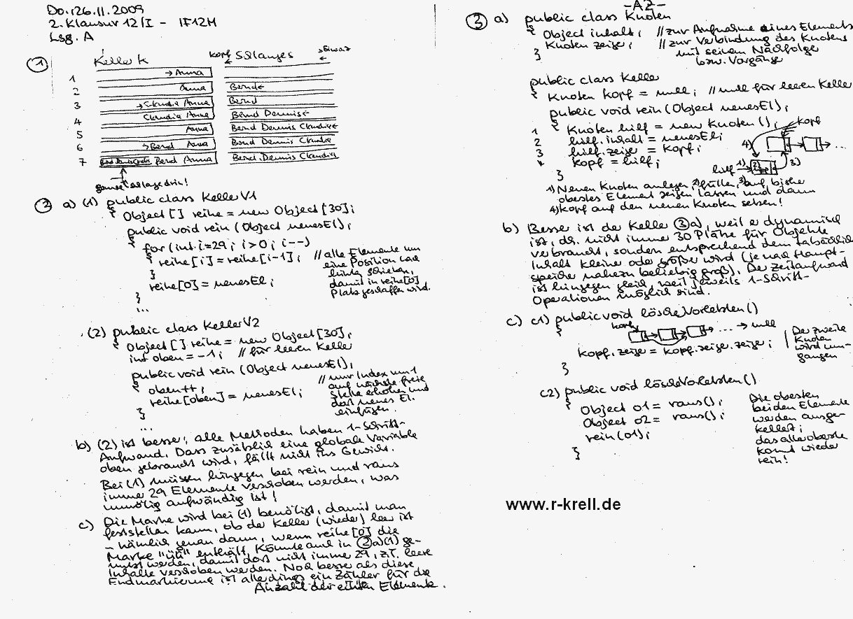 handschriftl. L�sung, Seiten 1 und 2