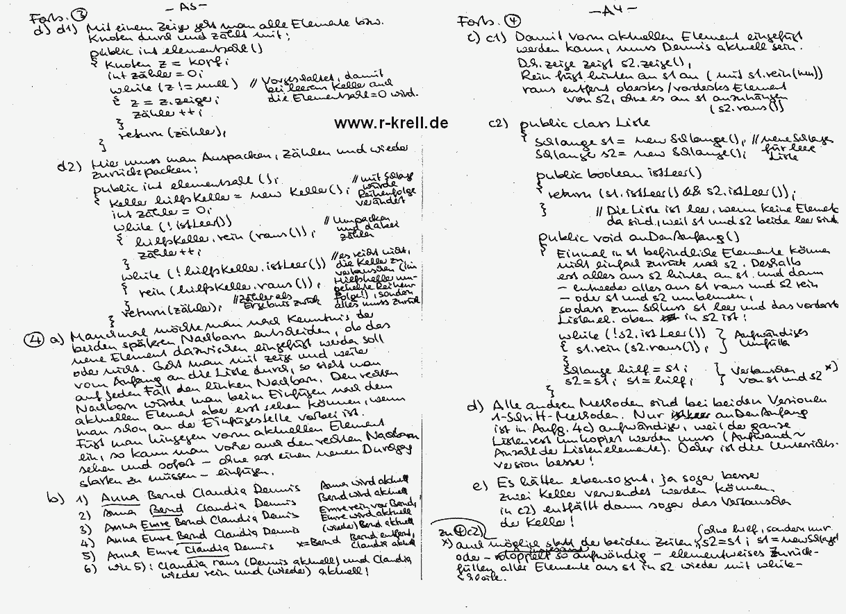 handschriftl. L�sung, Seiten 3 und 4