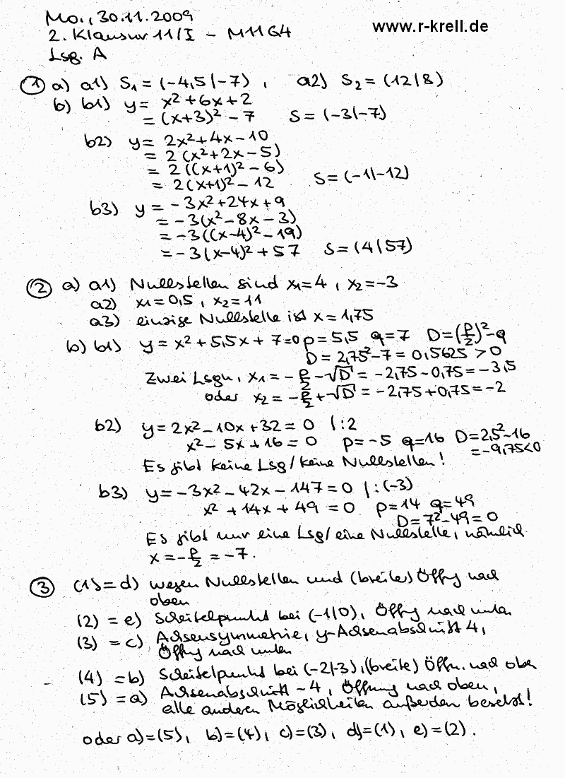L�sung  Seite 1 (handschriftl.)