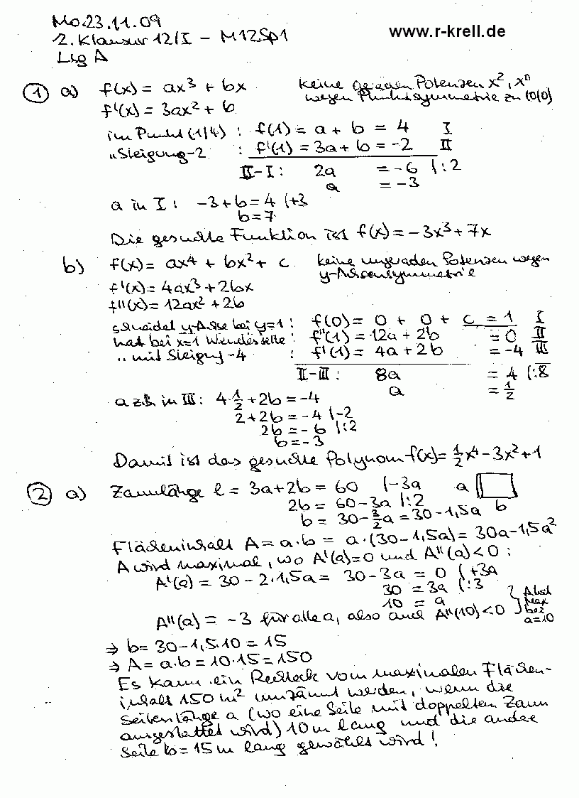 L�sung  Seite 1 (handschriftl.)