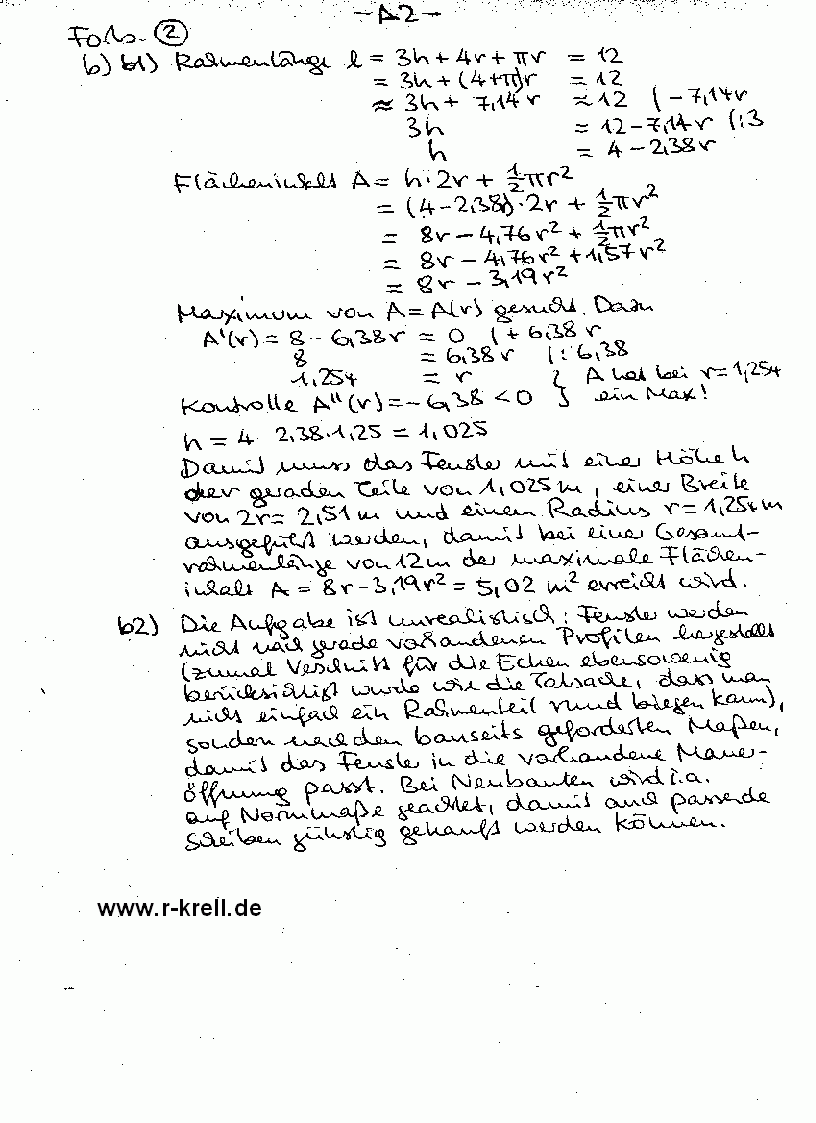 L�sung  Seite 2 (handschriftl.)