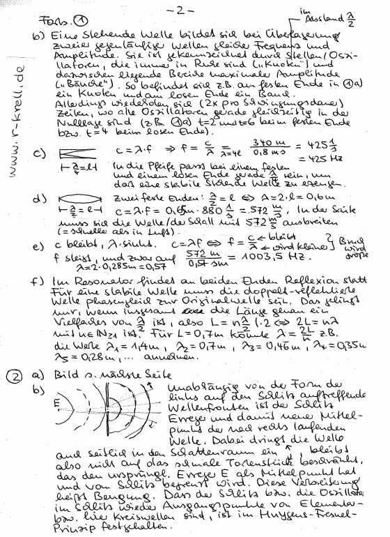 2. Klausur im Grundkurs 13 -- Lösungen Seite 2