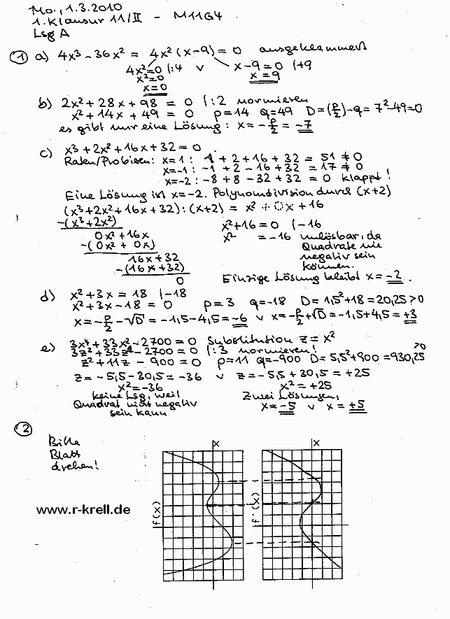 L�sung  Seite 1 (handschriftl.)