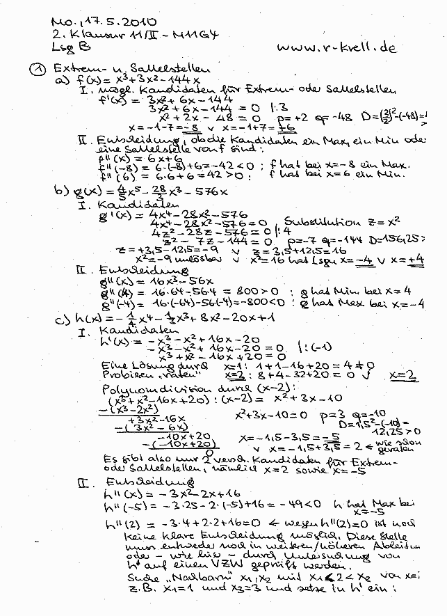 L�sung  Seite 1 (handschriftl.)