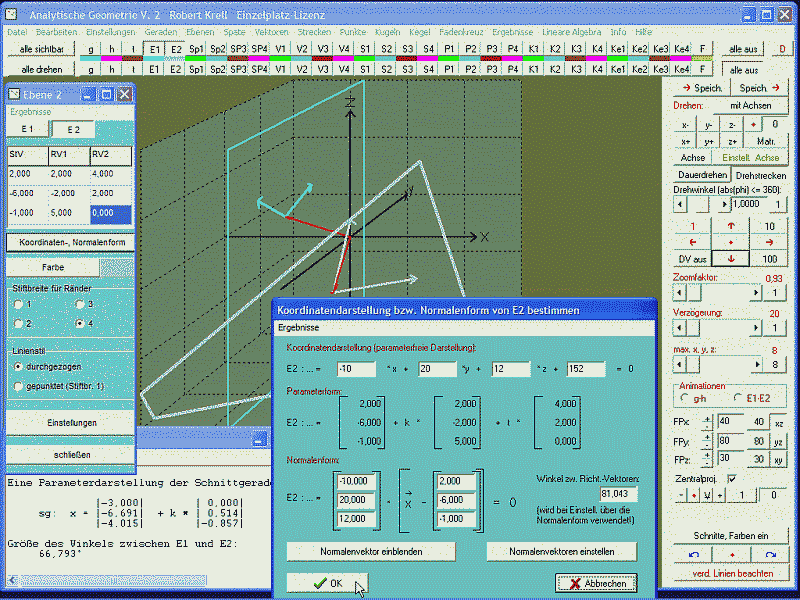 AG 2.0 -- Oberfläche mit Eingabe-, Umwandlungs- und Ergebnisfenster
