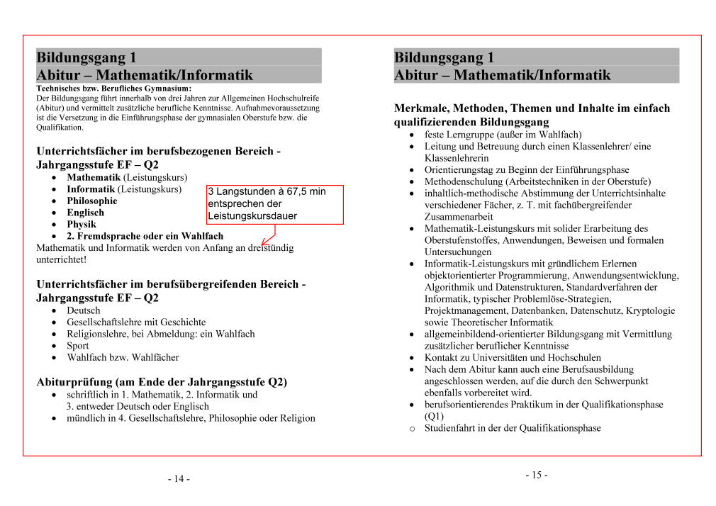 Innenansicht Faltblatt: Seiten 2 und 3