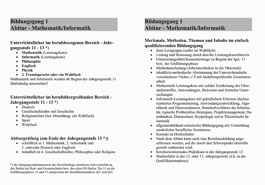 Innenansicht Faltblatt: Seiten 2 und 3