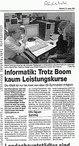 Zeitungsartikel vom 23. Januar 2008 - Klick öffnet in groß