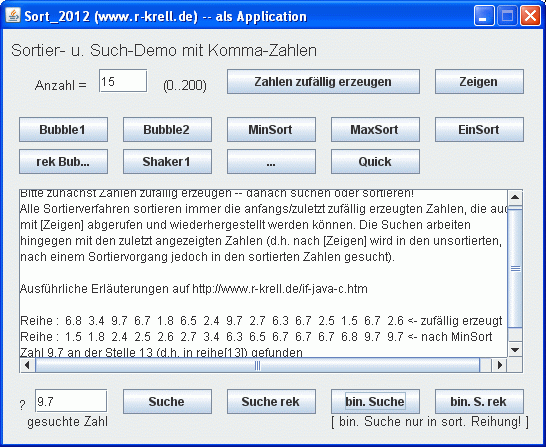Bildschirmfoto Oberfläche