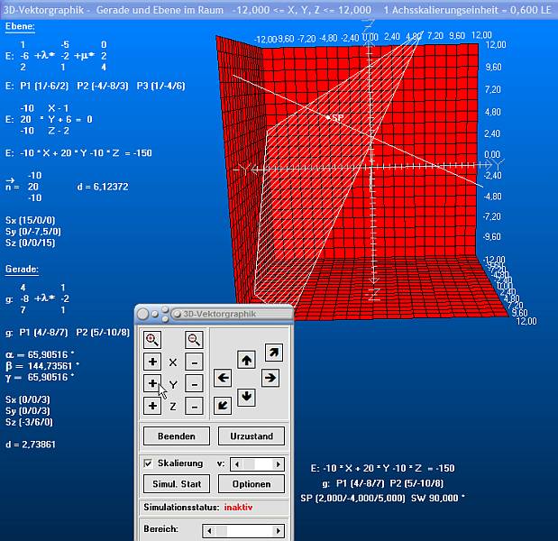 MathProf 4.0 - Grafik (mit Anzeige der Werte)