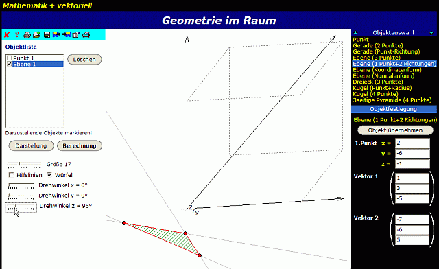 Winfkt Mathe -- Drehbares Koordsystem