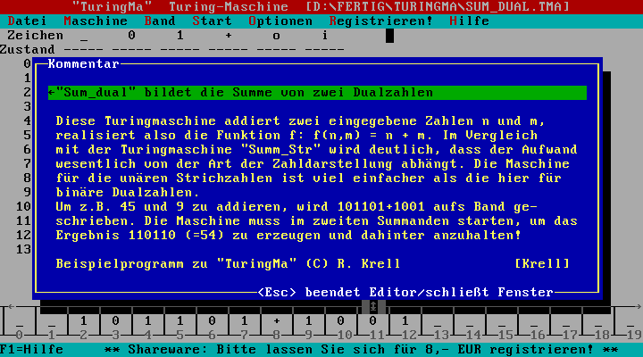 Bildschirrmansicht "TuringMa"